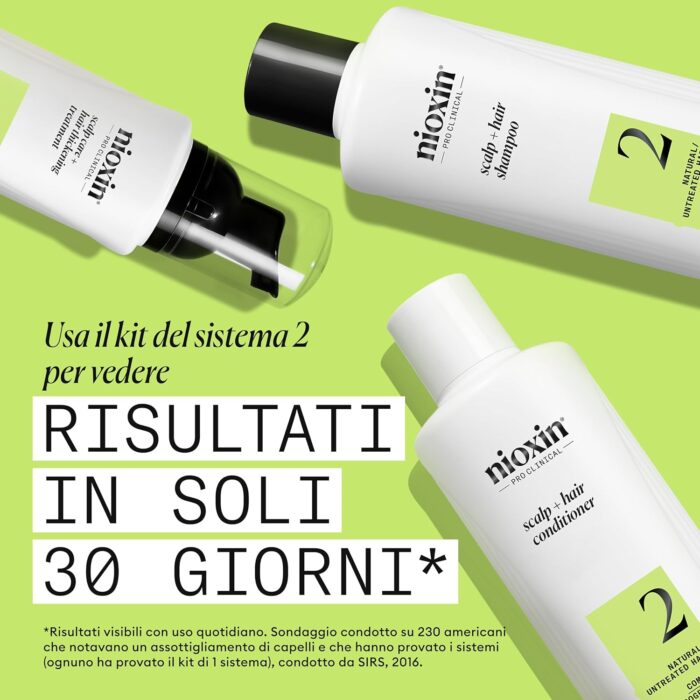 Nioxin Sistema 2 Kit Trifasico Shampoo 300ml Conditioner 300ml Treatment 100ml- kit assottigliamento avanzato Nioxin Sistema 2 Kit Trifasico Shampoo 300ml Conditioner 300ml Treatment 100ml- kit assottigliamento avanzato