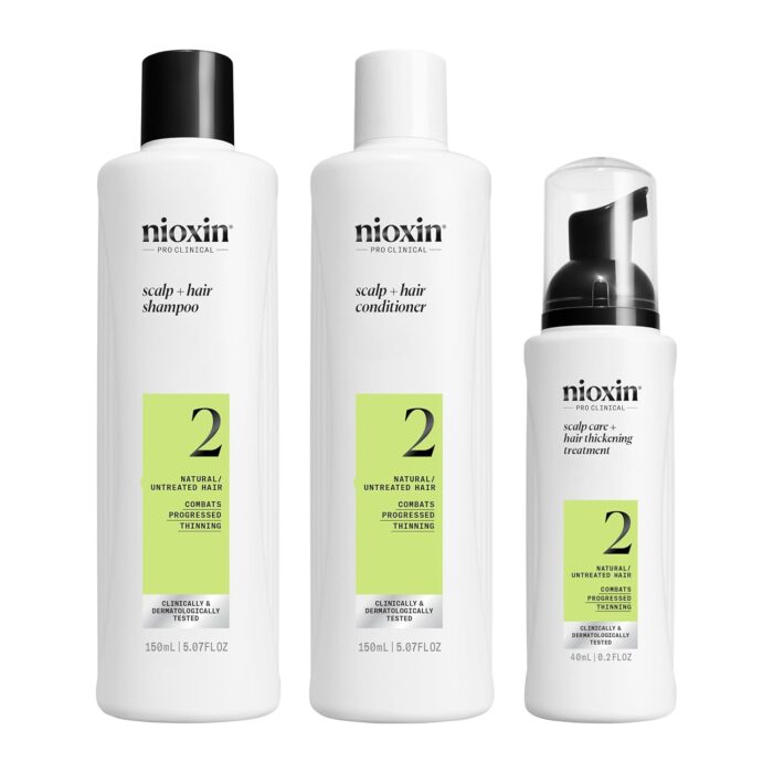 Nioxin Sistema 2 Kit Trifasico Shampoo 300ml Conditioner 300ml Treatment 100ml- kit assottigliamento avanzato Nioxin Sistema 2 Kit Trifasico Shampoo 300ml Conditioner 300ml Treatment 100ml- kit assottigliamento avanzato