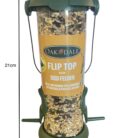 Oakdale Flip Top Premium Filled Seed Wild Bird Feeder Easy Fill With Dual Perch For Birdatching And Garden Outdoor Use All Weather