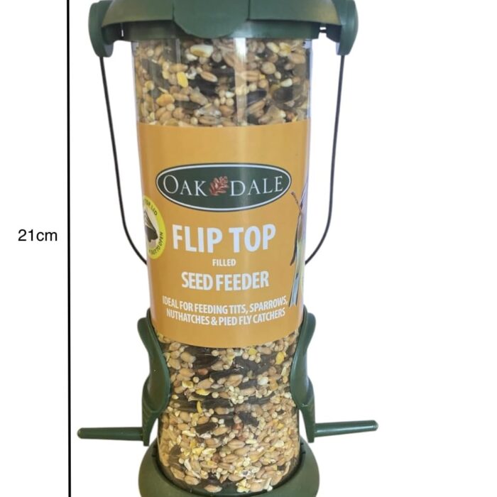 Oakdale Flip Top Premium Filled Seed Wild Bird Feeder Easy Fill With Dual Perch For Birdatching And Garden Outdoor Use All Weather Oakdale Flip Top Premium Filled Seed Wild Bird Feeder Easy Fill With Dual Perch For Birdatching And Garden Outdoor Use All Weather