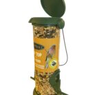 Oakdale Flip Top Premium Filled Seed Wild Bird Feeder Easy Fill With Dual Perch For Birdatching And Garden Outdoor Use All Weather