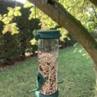 Oakdale Flip Top Premium Filled Seed Wild Bird Feeder Easy Fill With Dual Perch For Birdatching And Garden Outdoor Use All Weather