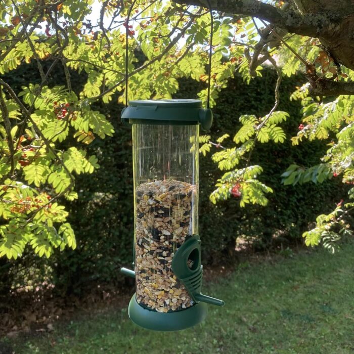 Oakdale Flip Top Premium Filled Seed Wild Bird Feeder Easy Fill With Dual Perch For Birdatching And Garden Outdoor Use All Weather Oakdale Flip Top Premium Filled Seed Wild Bird Feeder Easy Fill With Dual Perch For Birdatching And Garden Outdoor Use All Weather