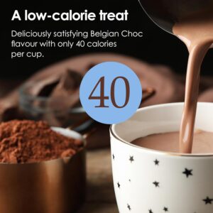 Options Belgian Chocolate Instant Hot Chocolate Powder 395g (6 Pack) – Perfect Low Calorie Treat