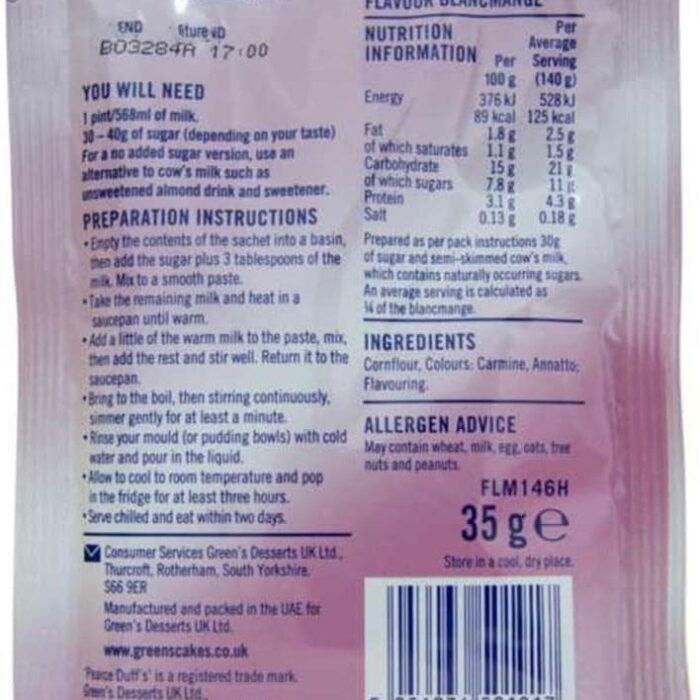 Pearce Duff's Strawberry Blancmange 35g (Pack of 18)
