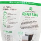 Percol Americano Medium Roast Coffee 100% Arabica Ready To Drink Bags - 60 x 8g