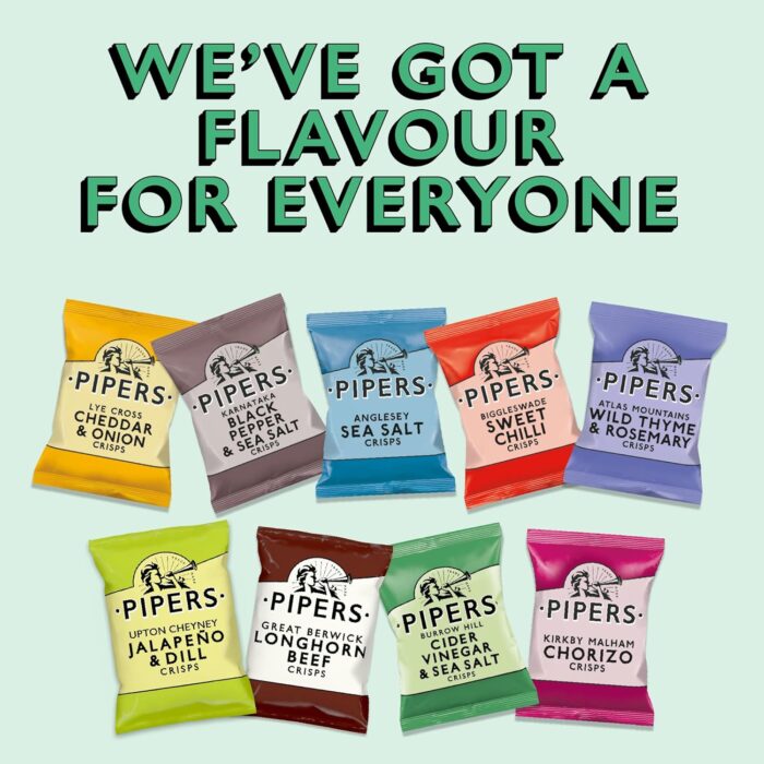 Pipers - Cider Vinegar & Sea Salt Crisps - 24 Minibags Pipers - Cider Vinegar & Sea Salt Crisps - 24 Minibags