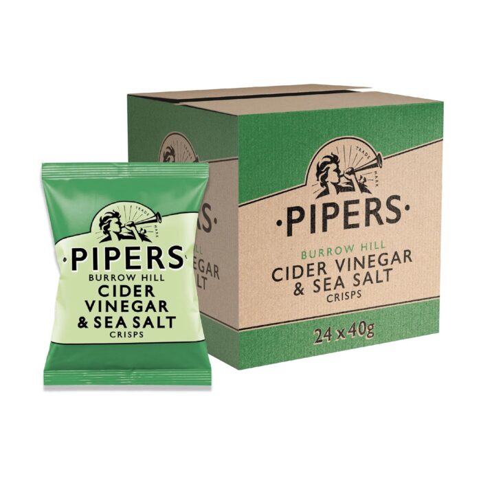 Pipers - Cider Vinegar & Sea Salt Crisps - 24 Minibags Pipers - Cider Vinegar & Sea Salt Crisps - 24 Minibags