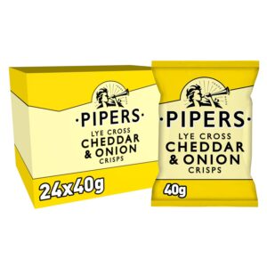 Pipers Crisps Lye Cross Cheddar and Onion 40 g