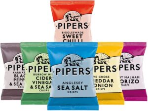 Pipers Crisps Mixed Variety Snack Box (24 x 40g Pack) – Salted