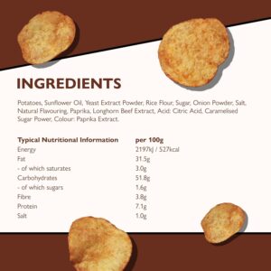 Pipers Great Berwick Longhorn Beef Crisps - 24x40g