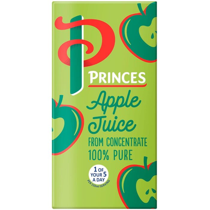 Princes Apple Juice Cartons - 30x200ml Princes Apple Juice Cartons - 30x200ml