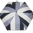 RADLEY London Womens Responsible Foldaway Telescopic Umbrella Tavistock Stripe in Black & Grey