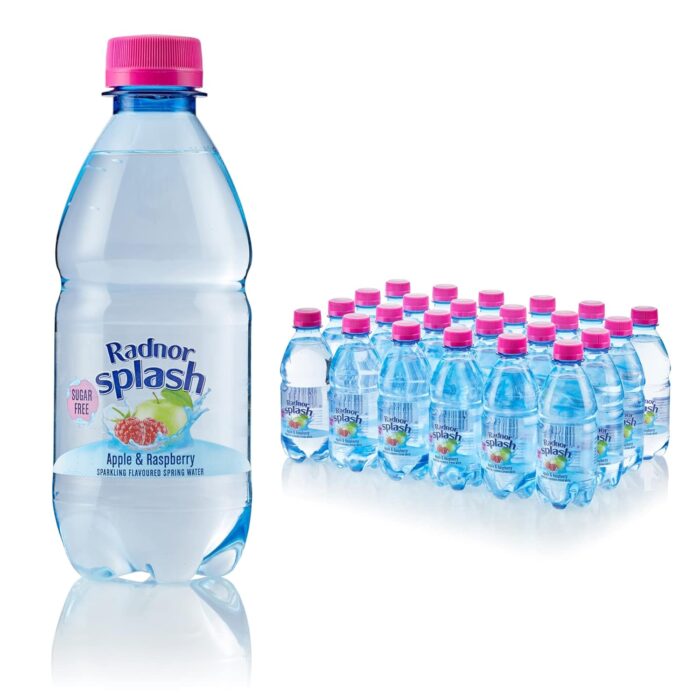 Radnor Splash Sparkling Apple and Raspberry 24x330ml Sugar Free Flavoured Water Multipack Radnor Splash Sparkling Apple and Raspberry 24x330ml Sugar Free Flavoured Water Multipack