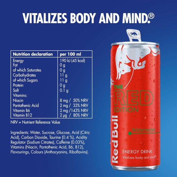 Red Bull Energy Drink Red Edition Watermelon 250 ml x12