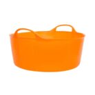 Red Gorilla 15L Small Shallow Flexible 2-Handled Recycled Tub in Black Weather Resistant Suitable for Animal Horse Food Storage Preparation DIY Builders Gardening