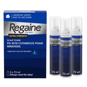 Regaine For Men Extra Strength Foam - Scientifically Proven To Help Stop Hereditary Hair Loss - Minoxidil Foam for Hair Regrowth - (3 x 73ml)