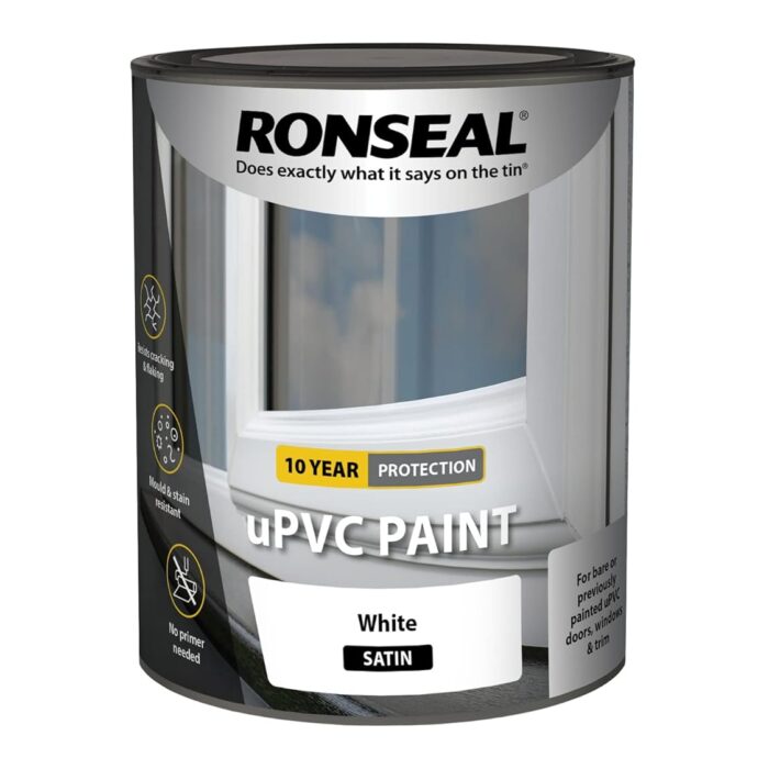 Ronseal uPVC Paint White Satin 750ml Ronseal uPVC Paint White Satin 750ml