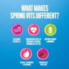 Rubicon Spring Vits Black Cherry Pomegranate Still Vitamin Water - 15 Calories per bottle for healthy hydration - Drinks Multipack 12 x 500ml Bottles