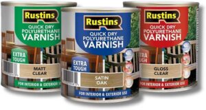 Rustins Quick Dry Poly Varnish Gloss Clear 1ltr -Tough