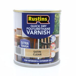 RustinsQuick Dry Poly Varnish Satin Clear 500ml -Tough
