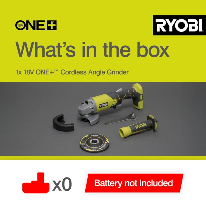 Ryobi R18AG-0 18V ONE+ Angle Grinder (Battery & Charger Excluded)