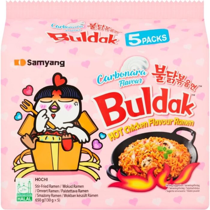 Samyang Buldak Ramen Carbonara 5pk 650g Samyang Buldak Ramen Carbonara 5pk 650g