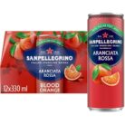 San Pellegrino Italian Sparkling Drinks Tastefully Light Sparkling Blood Orange Canned Soft Drink 12 x 330ml