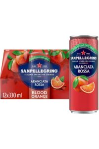 San Pellegrino Italian Sparkling Drinks Tastefully Light Sparkling Blood Orange Canned Soft Drink 12 x 330ml