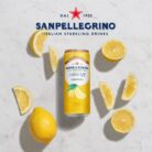 San Pellegrino Italian Sparkling Drinks Zero Sparkling Lemon Canned Soft Drink 12 x 330ml