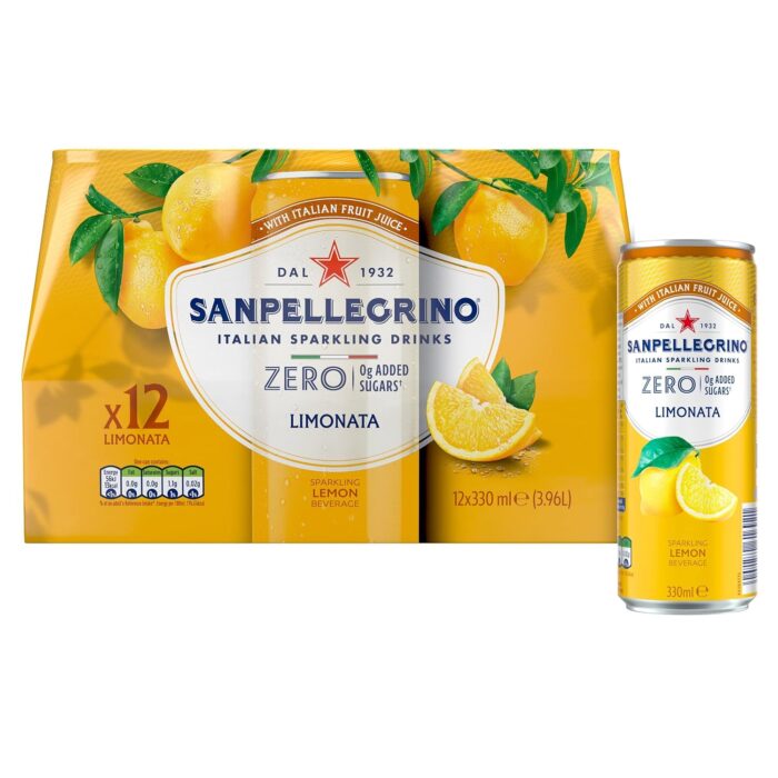 san-pellegrino-italian-sparkling-drinks-zero-sparkling-lemon-canned-soft.jpg San Pellegrino Italian Sparkling Drinks Zero Sparkling Lemon Canned Soft Drink 12 x 330ml