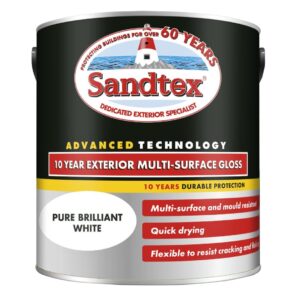 Sandtex 10 Year Exterior Multi-Surface Gloss 750ml Brilliant White