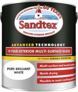 Sandtex 10 Year Exterior Multi-Surface Gloss 750ml Brilliant White