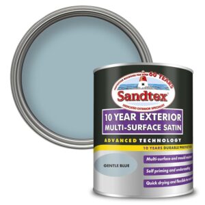 Sandtex 10 Year Multi Surface Satin Paint 750ml Gentle Blue
