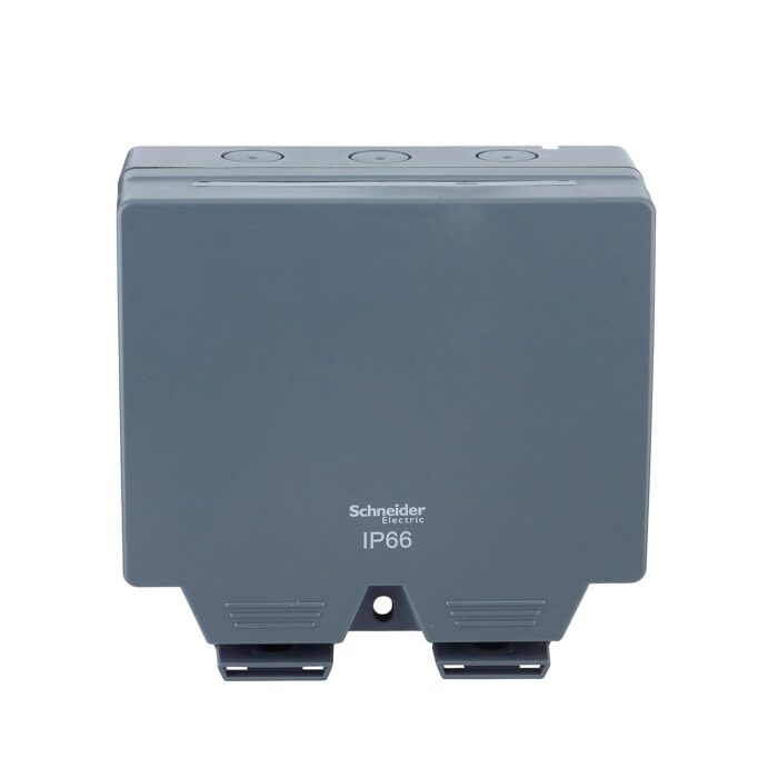 Schneider Electric Lisse Weatherproof IP66 2 gang switched 13A socket - LWP3020 Schneider Electric Lisse Weatherproof IP66 2 gang switched 13A socket - LWP3020