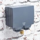 Schneider Electric Lisse Weatherproof IP66 2 gang switched 13A socket - LWP3020