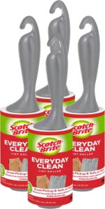 Scotch-Brite Everyday Clean Lint Roller - 4 Rolls (56 Sheets Per Roll