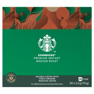STARBUCKS Medium Roast Instant Coffee Sachets - 50 x 2.3 g