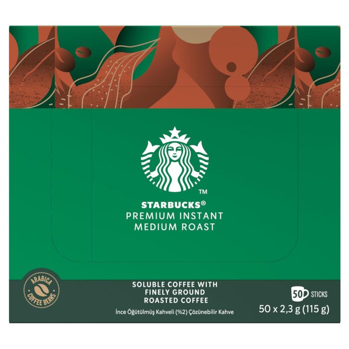 STARBUCKS Medium Roast Instant Coffee Sachets - 50 x 2.3 g STARBUCKS Medium Roast Instant Coffee Sachets - 50 x 2.3 g