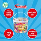 Swizzels Party Mix Tub 785g Retro Sweets in Bulk Vegan Friendly Family Favourite Sweets Ideal for Parties Birthdays Halloween Christmas large