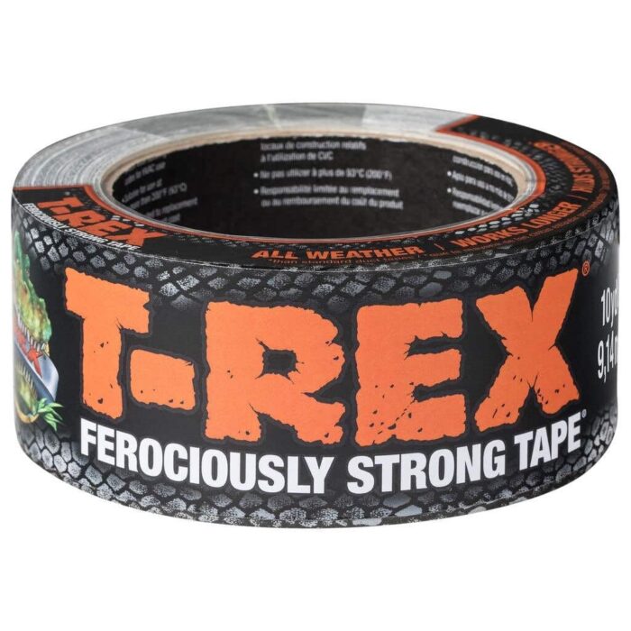 Version 1.0.0 T Rex Ferociously Strong Waterproof Duct Tape Silver Grey | Heavy Duty Strong Adhesive Gaffer