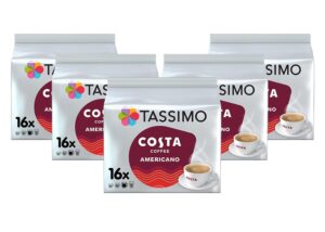 Tassimo Costa Americano Coffee Pods x16 (Pack of 5
