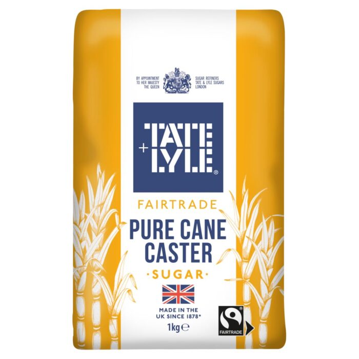 Tate & Lyle - Caster Sugar - Fine Crystals for Smooth Blending and Baking - Perfect for Sponge Cakes & Pastries - Available in Different Sizes - 1 x 5kg