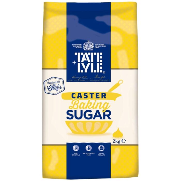 Tate & Lyle - Caster Sugar - Fine Crystals for Smooth Blending and Baking - Perfect for Sponge Cakes & Pastries - Available in Different Sizes - 1 x 5kg