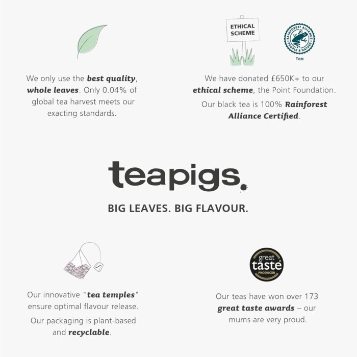 teapigs Chamomile & Manuka Honey Tea Bags - Soothing Camomile Herbal Tea Infusion with Manuka Honey - Naturally Caffeine-Free Detox Tea - 15 Biodegradable Tea Bags teapigs Chamomile & Manuka Honey Tea Bags - Soothing Camomile Herbal Tea Infusion with Manuka Honey - Naturally Caffeine-Free Detox Tea - 15 Biodegradable Tea Bags