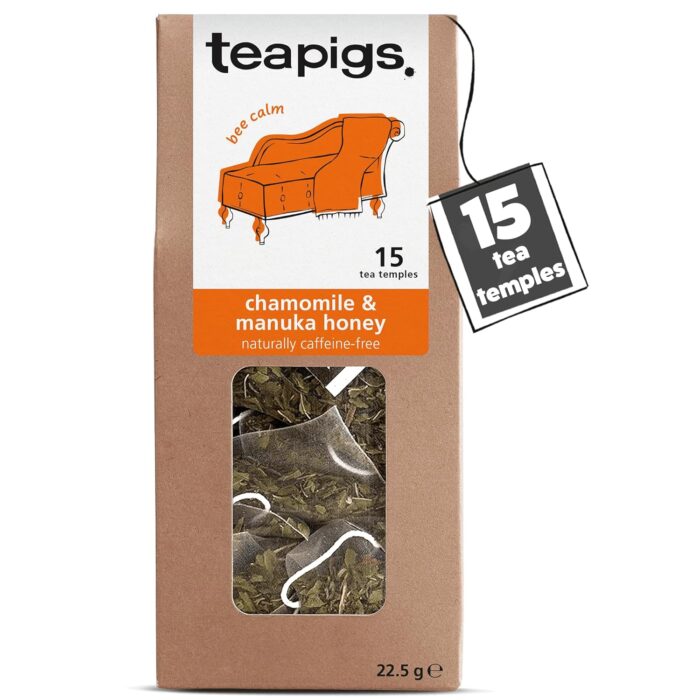 teapigs Chamomile & Manuka Honey Tea Bags - Soothing Camomile Herbal Tea Infusion with Manuka Honey - Naturally Caffeine-Free Detox Tea - 15 Biodegradable Tea Bags teapigs Chamomile & Manuka Honey Tea Bags - Soothing Camomile Herbal Tea Infusion with Manuka Honey - Naturally Caffeine-Free Detox Tea - 15 Biodegradable Tea Bags