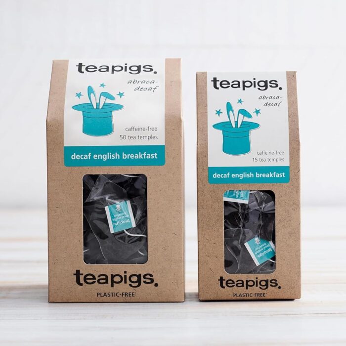 teapigs Decaf English Breakfast Tea - Decaffeinated Black Tea Bags for Breakfast or Anytime - Rich and Malty Blend - 15 Temples teapigs Decaf English Breakfast Tea - Decaffeinated Black Tea Bags for Breakfast or Anytime - Rich and Malty Blend - 15 Temples