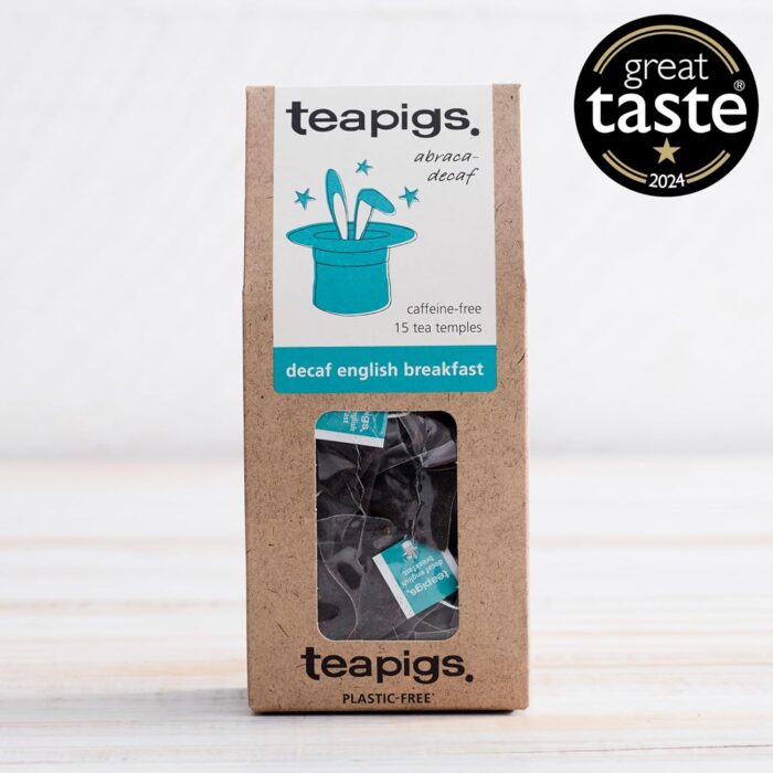 teapigs Decaf English Breakfast Tea - Decaffeinated Black Tea Bags for Breakfast or Anytime - Rich and Malty Blend - 15 Temples teapigs Decaf English Breakfast Tea - Decaffeinated Black Tea Bags for Breakfast or Anytime - Rich and Malty Blend - 15 Temples