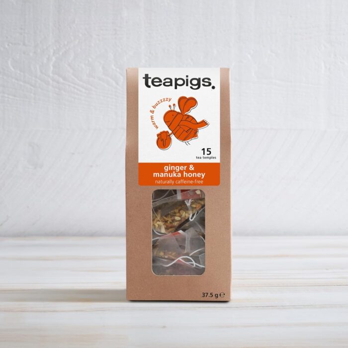 Teapigs Ginger & Manuka Honey Tea - Infusion of Ginger & Manuka Honey for a Fiery Kick - Naturally Caffeine-Free Detox Tea - 15 Biodegradable Herbal Tea Bags Teapigs Ginger & Manuka Honey Tea - Infusion of Ginger & Manuka Honey for a Fiery Kick - Naturally Caffeine-Free Detox Tea - 15 Biodegradable Herbal Tea Bags