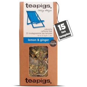 teapigs Lemon & Ginger Tea - Caffeine-Free Herbal Tea Bags with Ginger